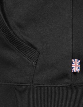 Sudadera Capucha Abierta LONSDALE ANNALONG - Black/White