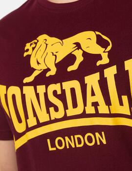 Camiseta LONSDALE LOGO - Vintage Oxblood