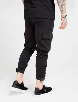 Pantalón ELASTICATED VELCRO CUFF CARGO - Black