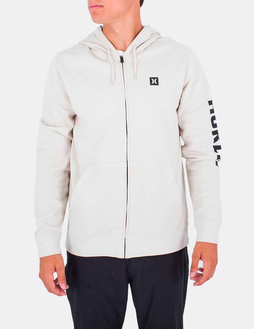 Sudadera Capucha Abierta HURLEY ICON BOXED - Bone