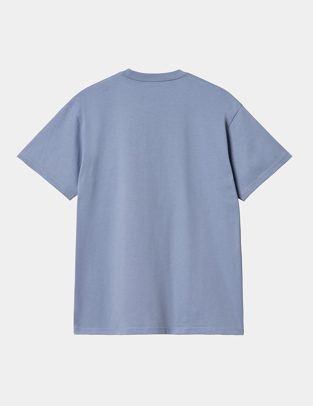 Camiseta CARHARTT CHASE - Charm Blue/Gold