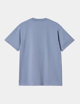 Camiseta CARHARTT WIP CHASE - Charm Blue/Gold