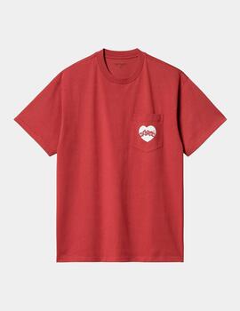 Camiseta CARHARTT WIP AMOUR POCKET - Tuscany/White
