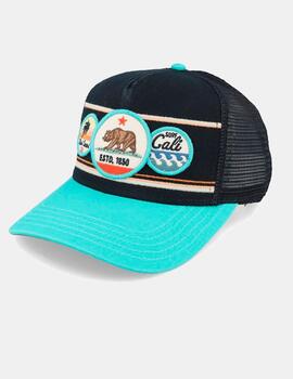 Gorra AMERICAN NEEDLE CALIFORNIA DOMINO -  Black/Seafom