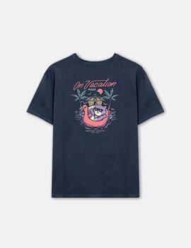 Camiseta KAOTIKO WASHED ON VACATION - Navy