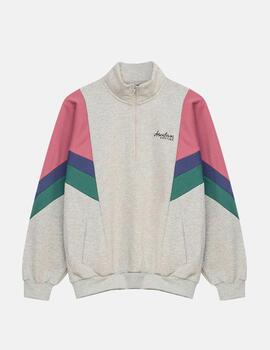 Sudadera Crew KAOTIKO NASHVILLE - Gray/Cherry/Grape