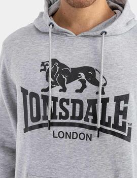 Sudadera Capucha Lonsdale SCOUSBURGH - Marl Grey/Black/Whit