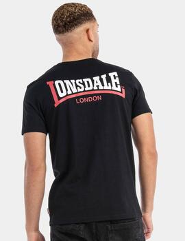 Camiseta Lonsdale DALE - Black/White/Red