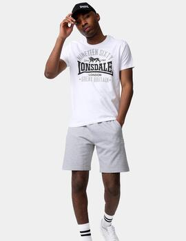 Camiseta Lonsdale KILCHOAN - White/Black/Grey
