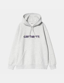 Sudadera W' HOODED CARHARTT - Ash Heather / Tyrian