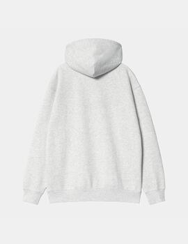 Sudadera W' HOODED CARHARTT - Ash Heather / Tyrian