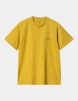 Camiseta CARHARTT AMERICAN SCRIPT - Golden Olive