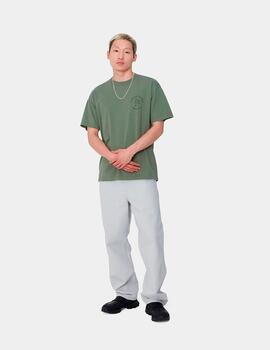 Camiseta CARHARTT WIP STAMP - Duck Green / Black Stone