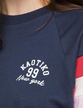 Camiseta Kaotiko MAYA - Marino rojo