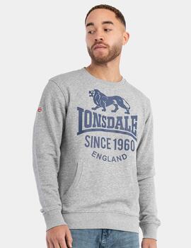 Sudadera Crew LONSDALE NOSS -Marl Grey/Navy