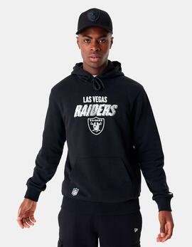 Sudadera Cap. NEW ERA NFL SCRIPT GRAPHIC LASRAI - Black/Wh