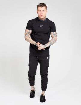 Pantalón ELASTICATED VELCRO CUFF CARGO - Black