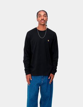 Camiseta Manga Larga CARHARTT WIP CHASE - Black / Gold