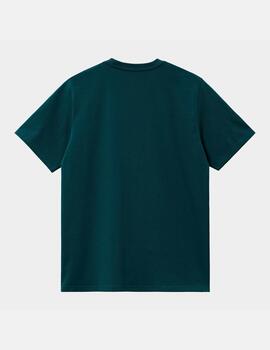 Camiseta CARHARTT WIP CHASE  - Duck Blue / Gold