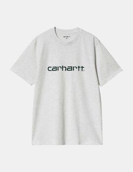 Camiseta CARHARTT WIP SCRIPT - Ash Heather / Duck Blue