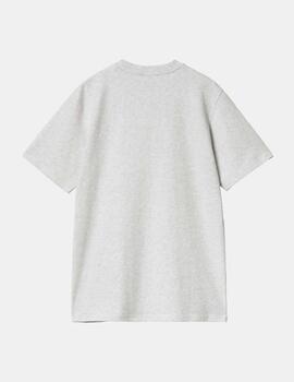 Camiseta CARHARTT WIP SCRIPT - Ash Heather / Duck Blue