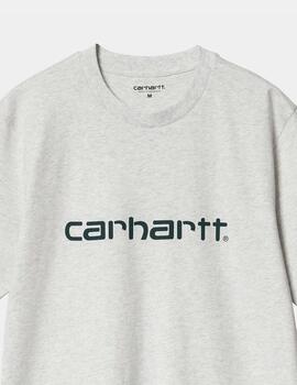 Camiseta CARHARTT WIP SCRIPT - Ash Heather / Duck Blue