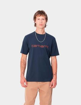 Camiseta CARHARTT WIP SCRIPT - Air Force Blue / Malbec