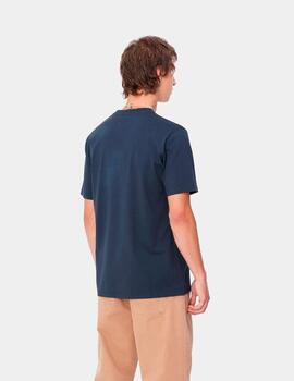 Camiseta CARHARTT WIP SCRIPT - Air Force Blue / Malbec