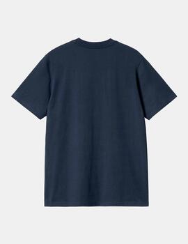 Camiseta CARHARTT WIP SCRIPT - Air Force Blue / Malbec