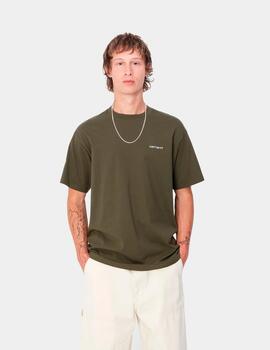 Camiseta CARHARTT WIP SCRIPT EMBROIDERY - Cypress / White