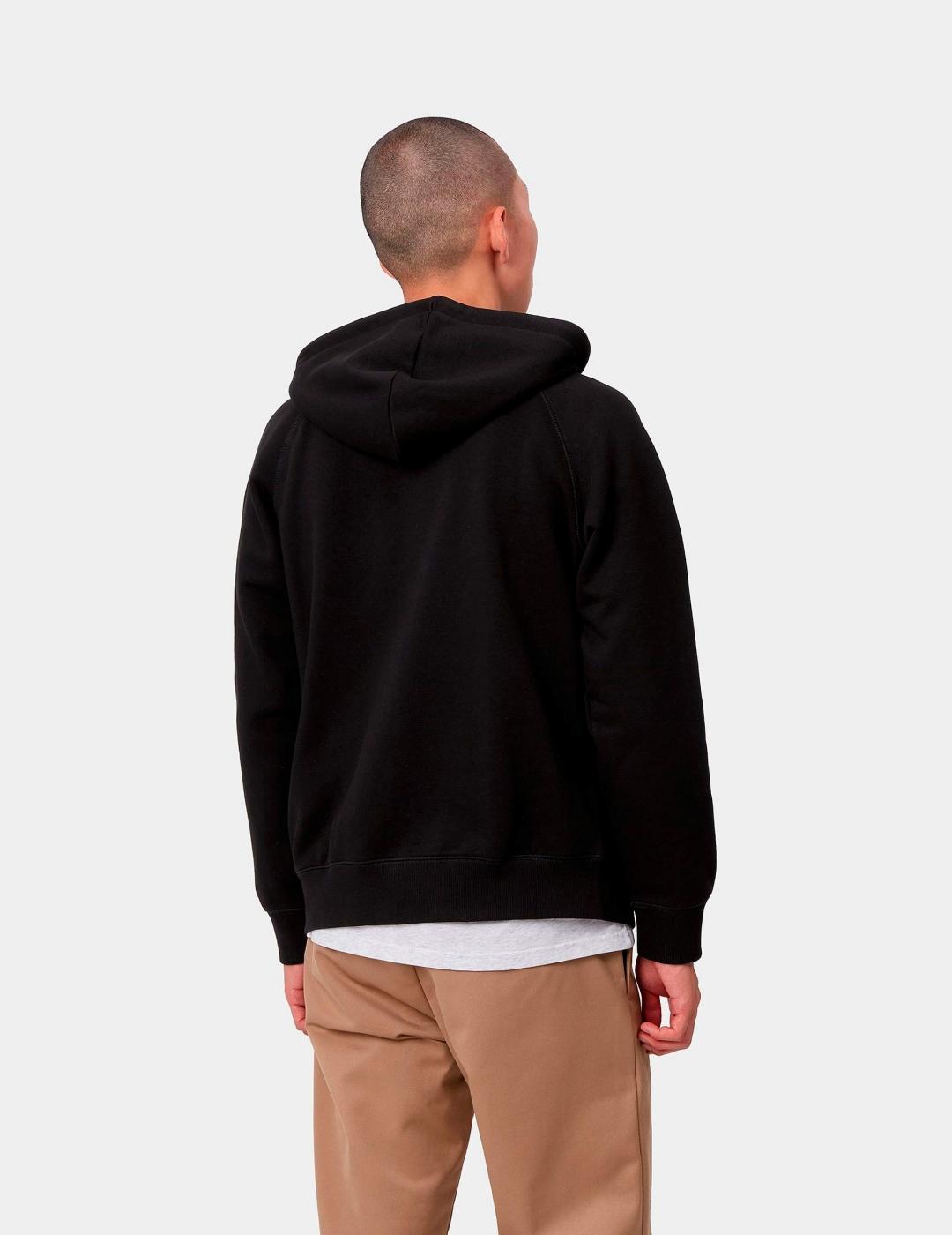 Sud. Cap. Abierta CARHARTT WIP HOODED CHASE - Black / Gold