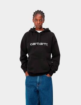 Sudadera CARHARTT WIP W' HOODED - Black / White
