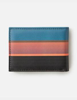 Cartera COMBO PU SLIM - Black/Green/Multi