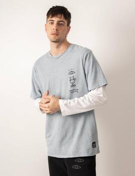 Camiseta KAOTIKO WASHED BOY URBAN THREESOME - Steel