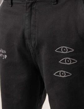 Pantalón KAOTIKO RELAXED URBAN EMBROIDERED - Black