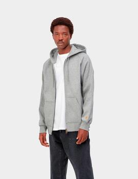 Sud. Cap. Abierta CARHARTT WIP HOODED CHASE - Grey Heather