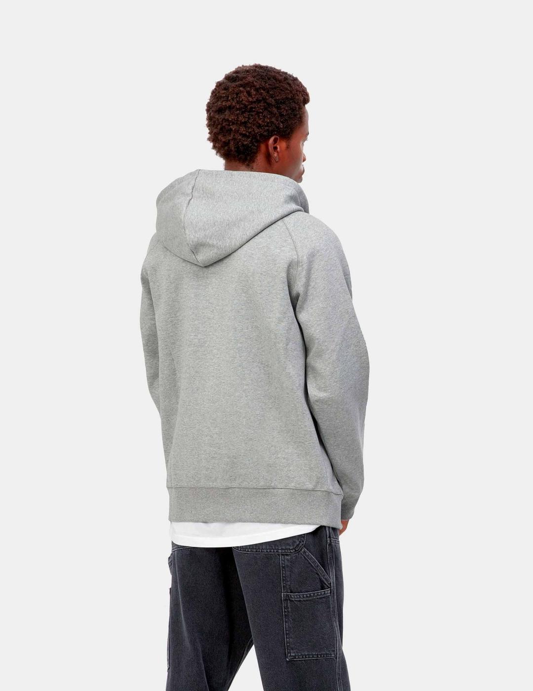 Sud. Cap. Abierta CARHARTT WIP HOODED CHASE - Grey Heather