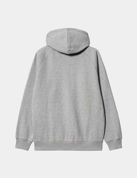 Sud. Cap. Abierta CARHARTT WIP HOODED CHASE - Grey Heather