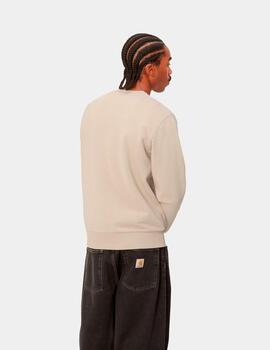 Sudadera Crew CARHARTT WIP SCRIPT EMBROIDERY - Wall / Black