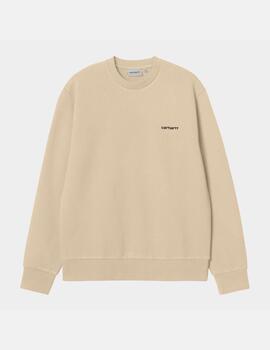 Sudadera Crew CARHARTT WIP SCRIPT EMBROIDERY - Wall / Black
