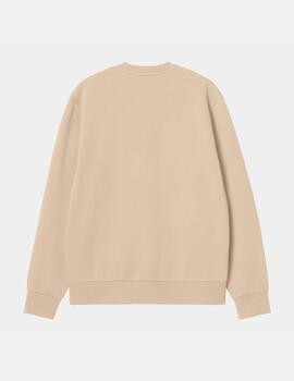 Sudadera Crew CARHARTT WIP SCRIPT EMBROIDERY - Wall / Black