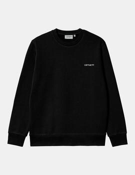 Sud. Crew CARHARTT WIP SCRIPT EMBROIDERY - Black / White