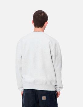 Sudadera Crew CARHARTT WIP SWEAT - Ash Heather / Duck Blue