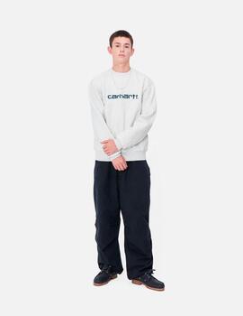 Sudadera Crew CARHARTT WIP SWEAT - Ash Heather / Duck Blue