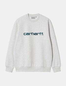 Sudadera Crew CARHARTT WIP SWEAT - Ash Heather / Duck Blue