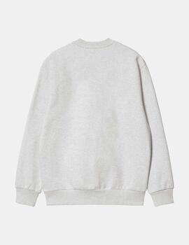 Sudadera Crew CARHARTT WIP SWEAT - Ash Heather / Duck Blue