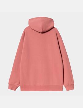 Sudadera CARHARTT WIP W' HOODED - Dusty Rose / Moonbea