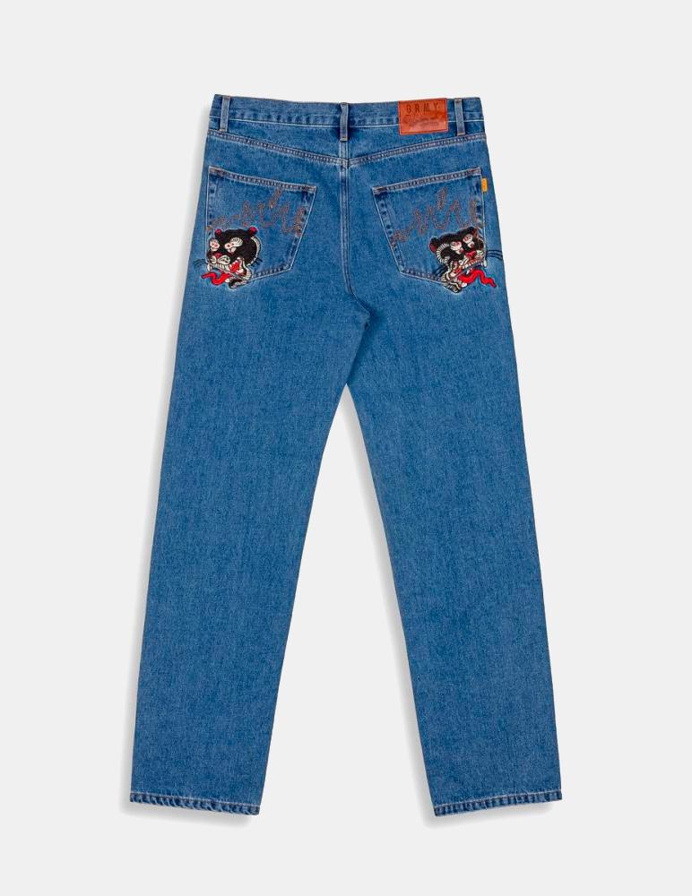 Pantalón GRIMEY DEEPER REGULAR - Washed Blue
