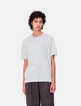 Camiseta CARHARTT WIP W' SCRIPT EMBROIDERY -Ash Heather/Dust