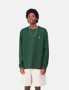 Camiseta Manga Larga CARHARTT CHASE - Sycamore Tree / Gold